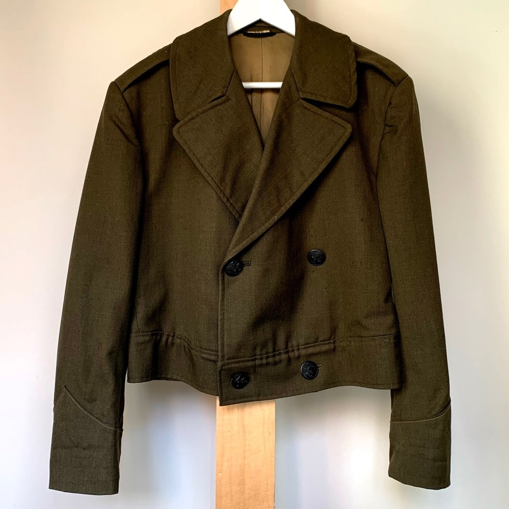 Balmain style! Vintage cropped military jacket